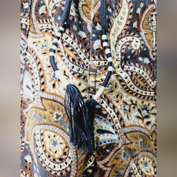 Free People Paisley Ankle Pants - Blue and Brown - Picture 6 of 16